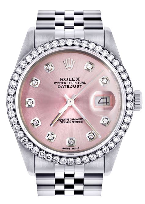 rolex women's pink face watch|Rolex datejust 36 pink.